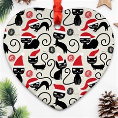 Cute Christmas Seamless Pattern Vector Heart Ornament (Two Sides)