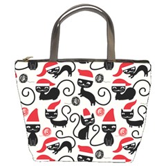 Cute Christmas Seamless Pattern Vector Bucket Bag