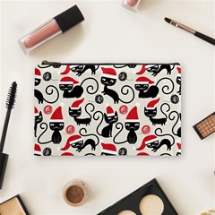 Cute Christmas Seamless Pattern Vector Cosmetic Bag (Medium)