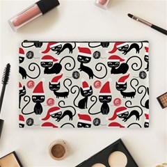 Cute Christmas Seamless Pattern Vector Cosmetic Bag (Large)