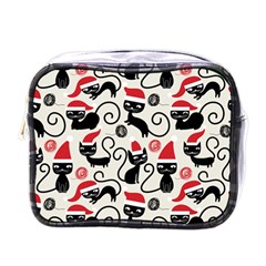 Cute Christmas Seamless Pattern Vector Mini Toiletries Bag (One Side)