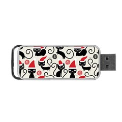 Cute Christmas Seamless Pattern Vector Portable USB Flash (One Side)