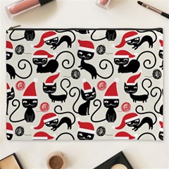 Cute Christmas Seamless Pattern Vector Cosmetic Bag (XXXL)