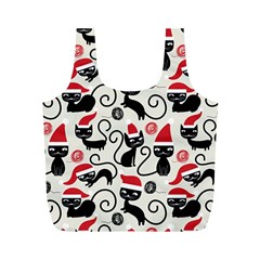 Cute Christmas Seamless Pattern Vector Full Print Recycle Bag (M)