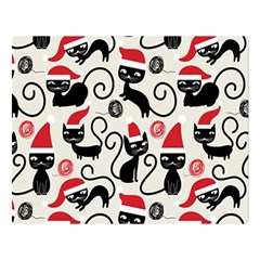 Cute Christmas Seamless Pattern Vector Two Sides Premium Plush Fleece Blanket (Large)