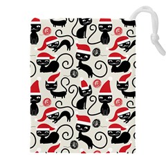 Cute Christmas Seamless Pattern Vector Drawstring Pouch (4XL)