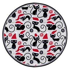 Cute Christmas Seamless Pattern Vector Wireless Fast Charger(black) by Semog4