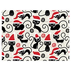 Cute Christmas Seamless Pattern Vector Premium Plush Fleece Blanket (Extra Small)