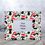 Cute Christmas Seamless Pattern Vector White Tabletop Photo Frame 4 x6  Front