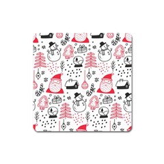 Christmas Themed Seamless Pattern Square Magnet by Semog4