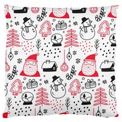 Christmas Themed Seamless Pattern Standard Premium Plush Fleece Cushion Case (two Sides) by Semog4