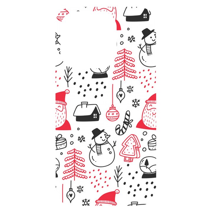 Christmas Themed Seamless Pattern iPhone 14 Pro Black UV Print Case