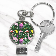 Colorful Funny Christmas Pattern Nail Clippers Key Chain by Semog4