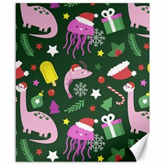 Colorful Funny Christmas Pattern Canvas 8  X 10  by Semog4