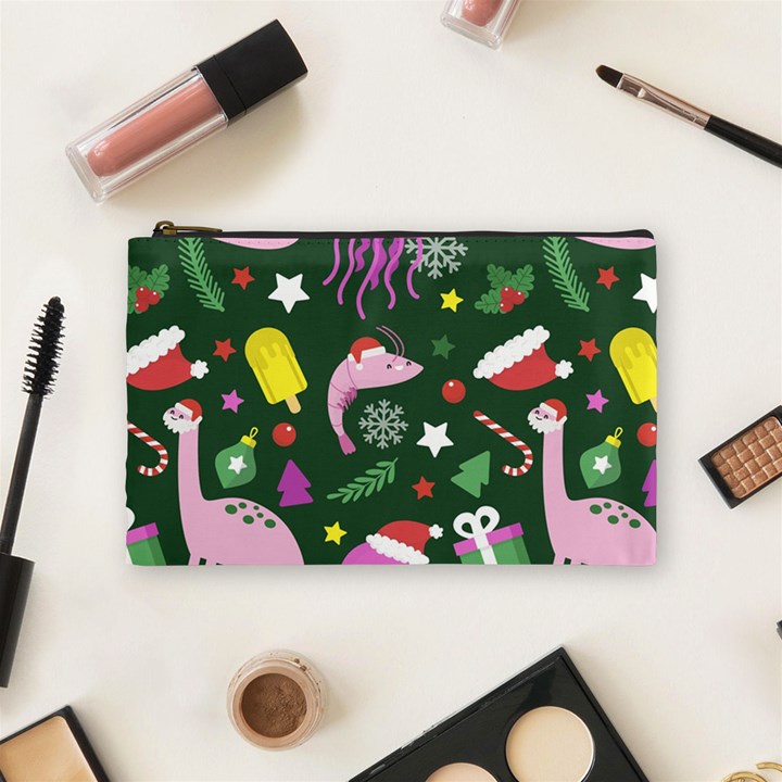 Colorful Funny Christmas Pattern Cosmetic Bag (Medium)