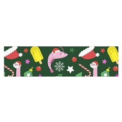 Colorful Funny Christmas Pattern Oblong Satin Scarf (16  X 60 ) by Semog4