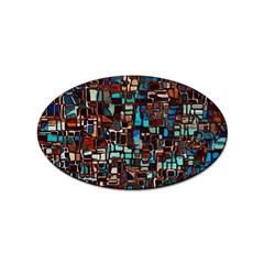 Stained Glass Mosaic Abstract Sticker Oval (10 Pack) by Semog4