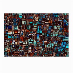 Stained Glass Mosaic Abstract Postcard 4 x 6  (pkg Of 10) by Semog4