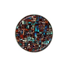 Stained Glass Mosaic Abstract Hat Clip Ball Marker (4 Pack) by Semog4