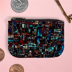 Stained Glass Mosaic Abstract Mini Coin Purse by Semog4