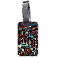 Stained Glass Mosaic Abstract Luggage Tag (two Sides) by Semog4