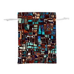 Stained Glass Mosaic Abstract Lightweight Drawstring Pouch (l) by Semog4