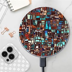 Stained Glass Mosaic Abstract Wireless Fast Charger(white) by Semog4