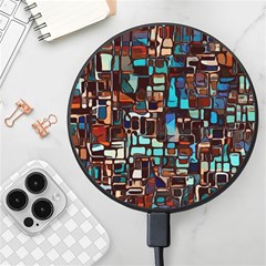 Stained Glass Mosaic Abstract Wireless Fast Charger(black) by Semog4