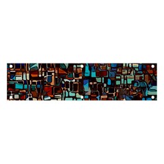 Stained Glass Mosaic Abstract Banner And Sign 4  X 1  by Semog4