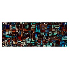 Stained Glass Mosaic Abstract Banner And Sign 8  X 3 