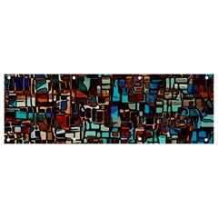 Stained Glass Mosaic Abstract Banner And Sign 9  X 3  by Semog4