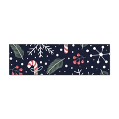 Holiday Seamless Pattern With Christmas Candies Snoflakes Fir Branches Berries Sticker Bumper (10 Pack) by Semog4