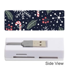 Holiday Seamless Pattern With Christmas Candies Snoflakes Fir Branches Berries Memory Card Reader (stick) by Semog4