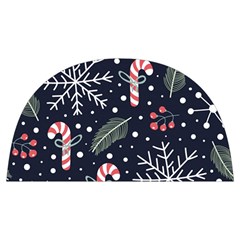 Holiday Seamless Pattern With Christmas Candies Snoflakes Fir Branches Berries Anti Scalding Pot Cap by Semog4