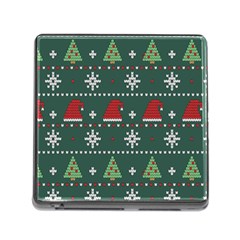 Beautiful Knitted Christmas Pattern Memory Card Reader (square 5 Slot) by Semog4