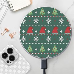 Beautiful Knitted Christmas Pattern Wireless Fast Charger(white) by Semog4