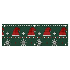 Beautiful Knitted Christmas Pattern Banner And Sign 6  X 2  by Semog4