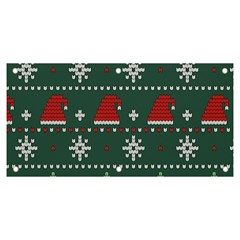 Beautiful Knitted Christmas Pattern Banner And Sign 6  X 3  by Semog4