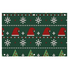 Beautiful Knitted Christmas Pattern Banner And Sign 6  X 4  by Semog4