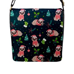 Pattern Christmas Funny Flap Closure Messenger Bag (l) by Semog4