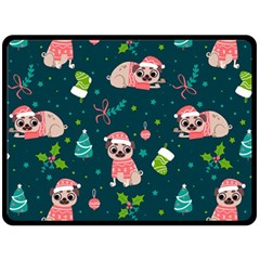 Pattern Christmas Funny Two Sides Fleece Blanket (large)