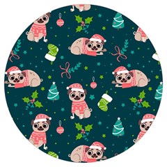 Pattern Christmas Funny Round Trivet by Semog4