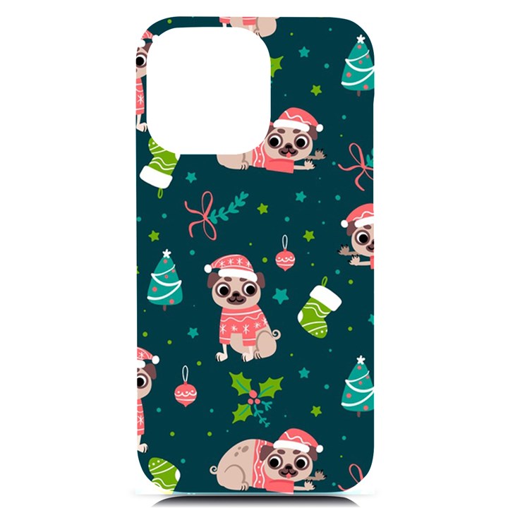 Pattern Christmas Funny iPhone 14 Pro Max Black UV Print Case