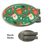 Colorful Funny Christmas Pattern Money Clips (Oval)  Front