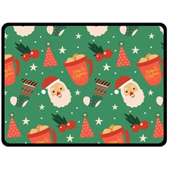 Colorful Funny Christmas Pattern Fleece Blanket (large) by Semog4