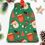 Colorful Funny Christmas Pattern Ornament (Bell) Front