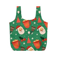 Colorful Funny Christmas Pattern Full Print Recycle Bag (m) by Semog4