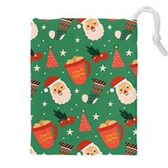 Colorful Funny Christmas Pattern Drawstring Pouch (4xl) by Semog4