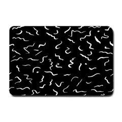 Scribbles Lines Drawing Picture Small Doormat by Semog4