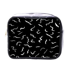 Scribbles Lines Drawing Picture Mini Toiletries Bag (one Side) by Semog4